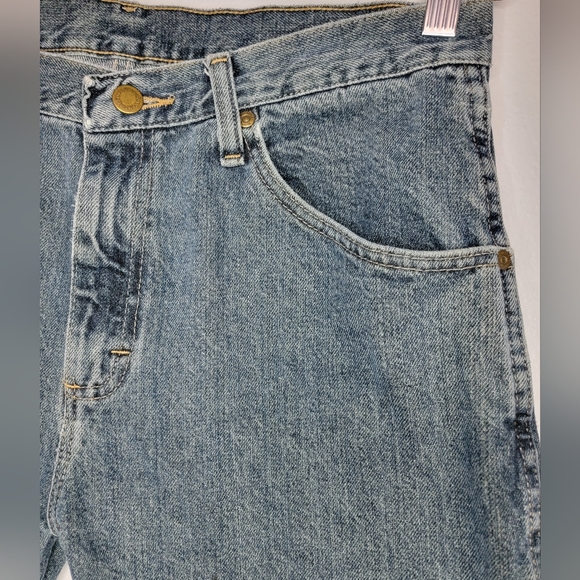 Authentic Wrangler Jeans Denim Mens Light Blue Pants 33x30 Regular Fit Vintage - Picture 3 of 6